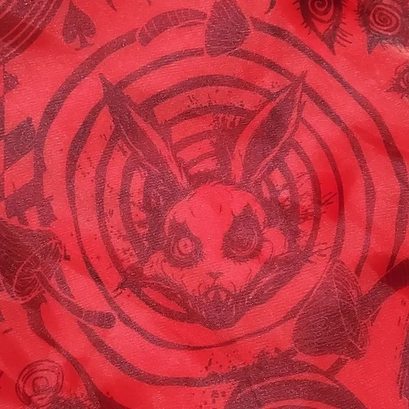 Hot Topic Social Collision NWT Red & Black Organza Babydoll Mini Dress Size M - Picture 10 of 11